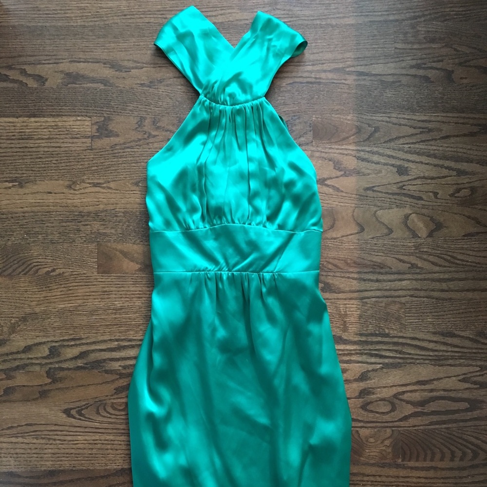 Betsey Johnson Green Silk Cocktail Dress